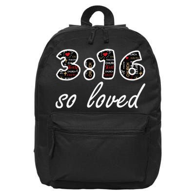 John 316 Jesus Saves Christian Bible Verse Faith 16 in Basic Backpack
