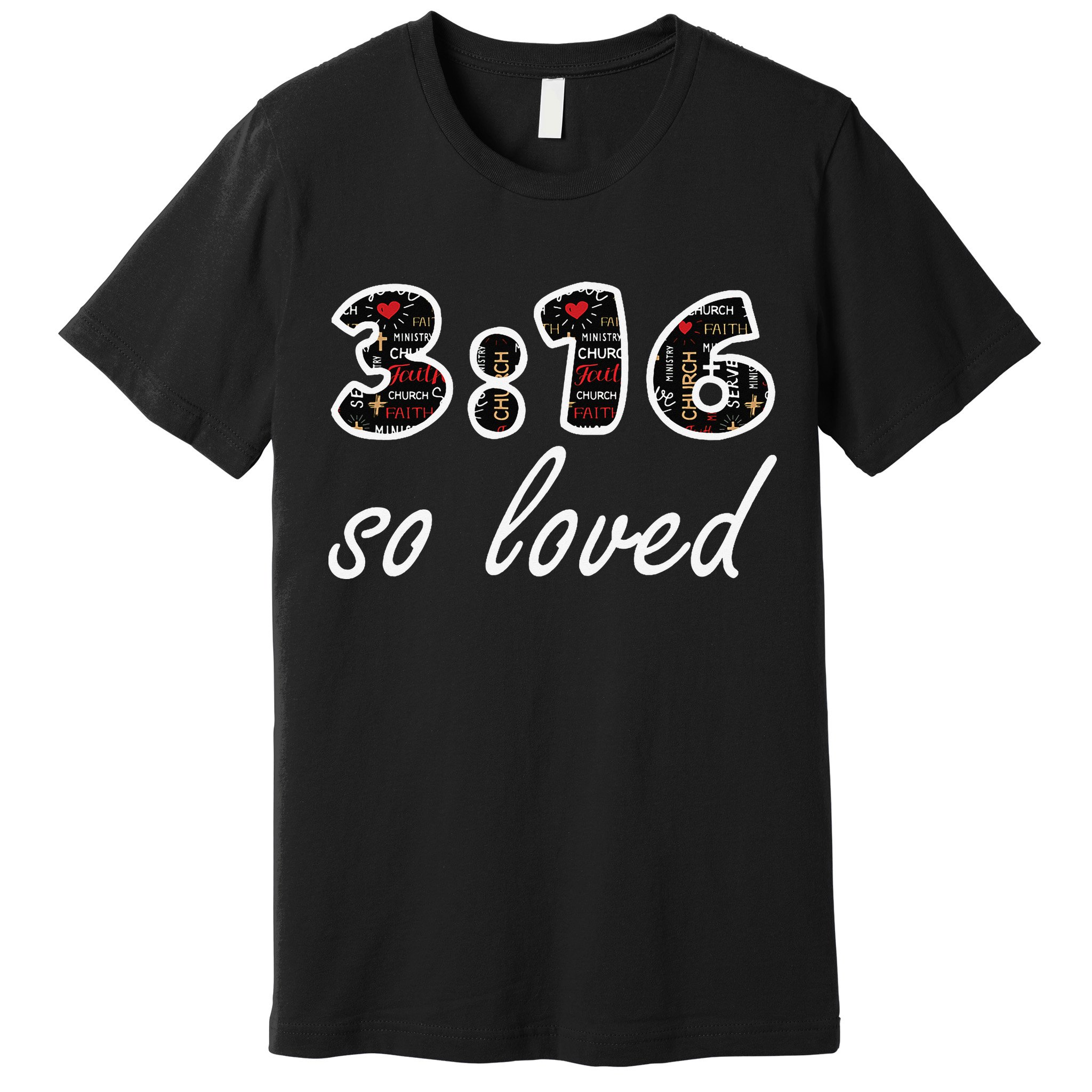 John 316 Jesus Saves Christian Bible Verse Faith Premium T-Shirt