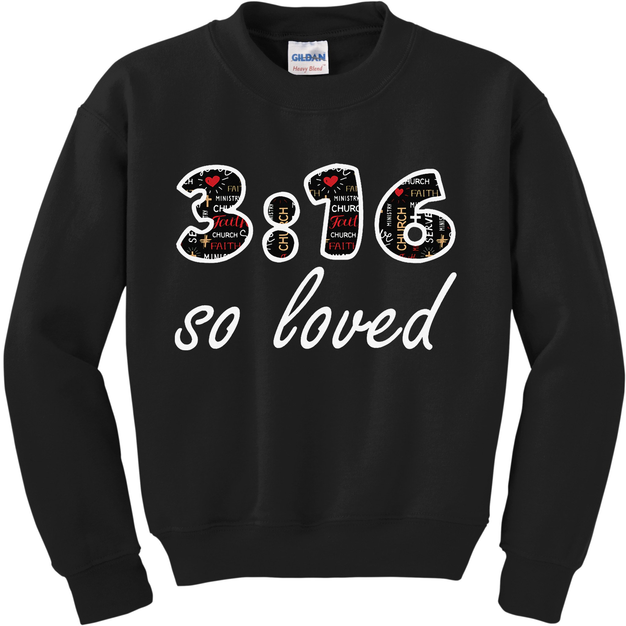 John 316 Jesus Saves Christian Bible Verse Faith Kids Sweatshirt