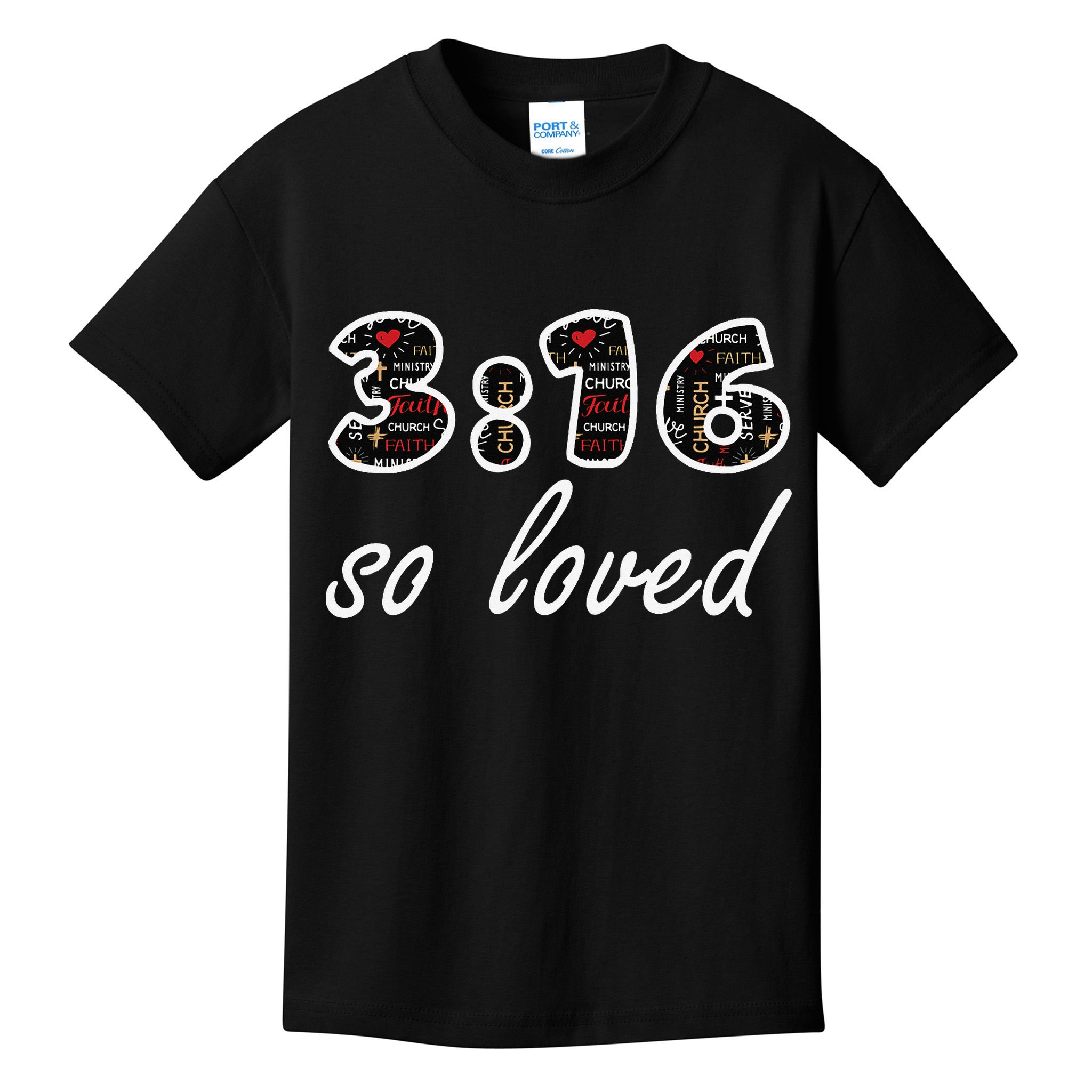 John 316 Jesus Saves Christian Bible Verse Faith Kids T-Shirt