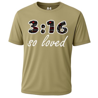 John 316 Jesus Saves Christian Bible Verse Faith Cooling Performance Crew T-Shirt