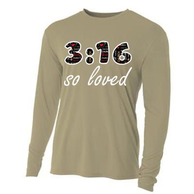 John 316 Jesus Saves Christian Bible Verse Faith Cooling Performance Long Sleeve Crew
