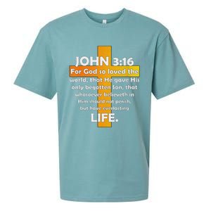 John 316 Kjv Bible Verse Sueded Cloud Jersey T-Shirt