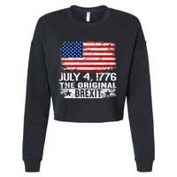 July 4 1776 Original Brexit Independence Day Cropped Pullover Crew
