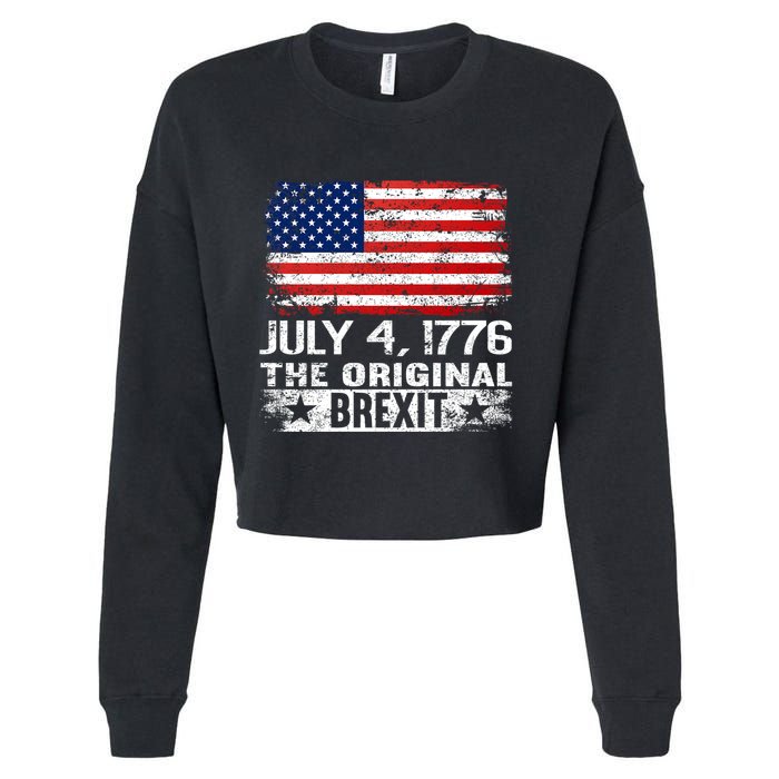 July 4 1776 Original Brexit Independence Day Cropped Pullover Crew