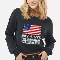 July 4 1776 Original Brexit Independence Day Cropped Pullover Crew