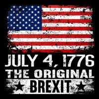 July 4 1776 Original Brexit Independence Day Cropped Pullover Crew