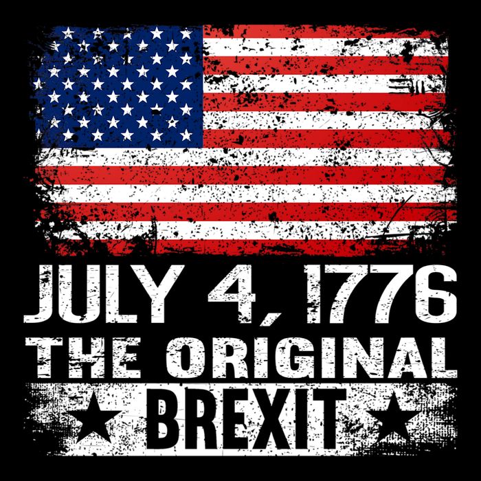 July 4 1776 Original Brexit Independence Day Cropped Pullover Crew