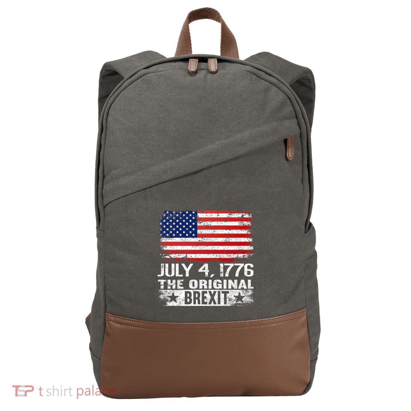 July 4 1776 Original Brexit Independence Day Cotton Canvas Backpack
