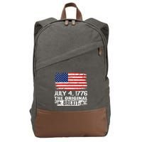 July 4 1776 Original Brexit Independence Day Cotton Canvas Backpack