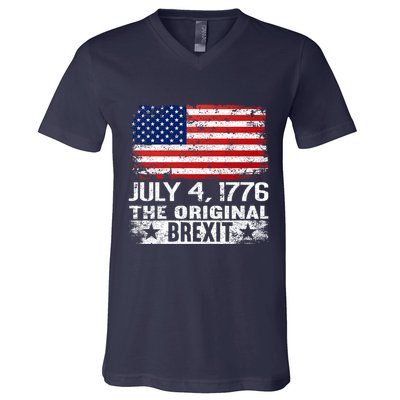 July 4 1776 Original Brexit Independence Day V-Neck T-Shirt