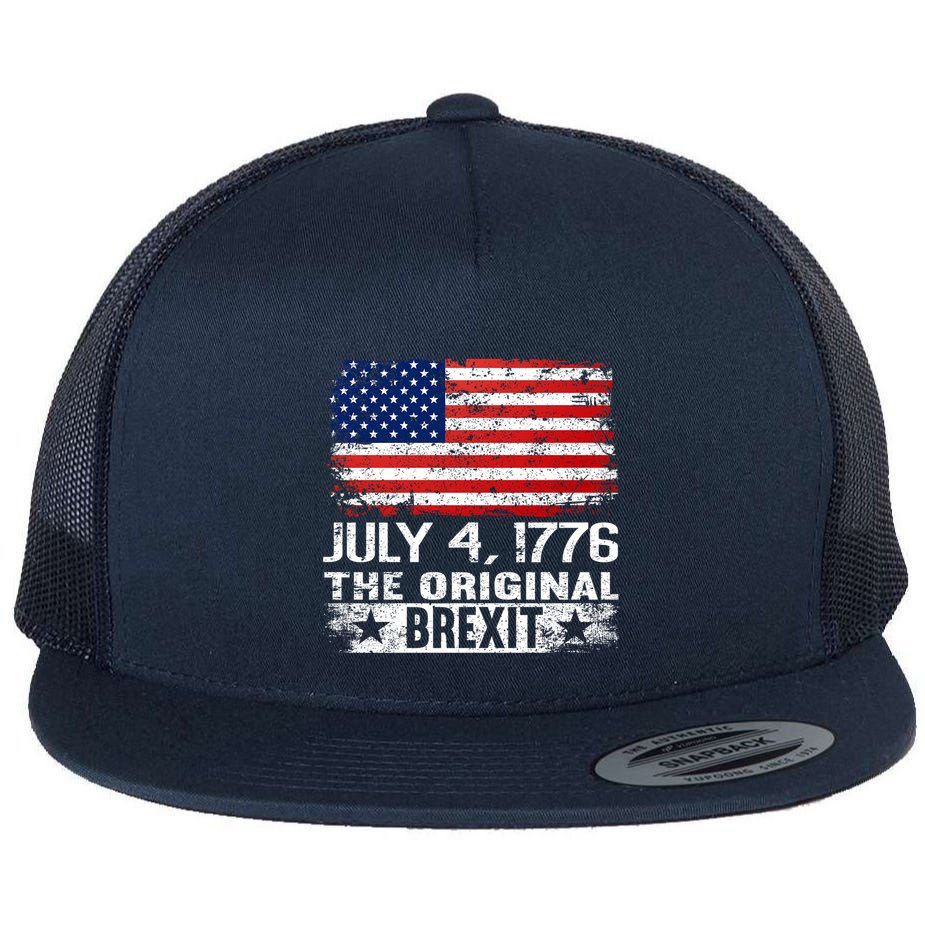 July 4 1776 Original Brexit Independence Day Flat Bill Trucker Hat