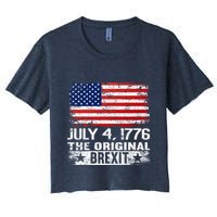July 4 1776 Original Brexit Independence Day Women's Crop Top Tee