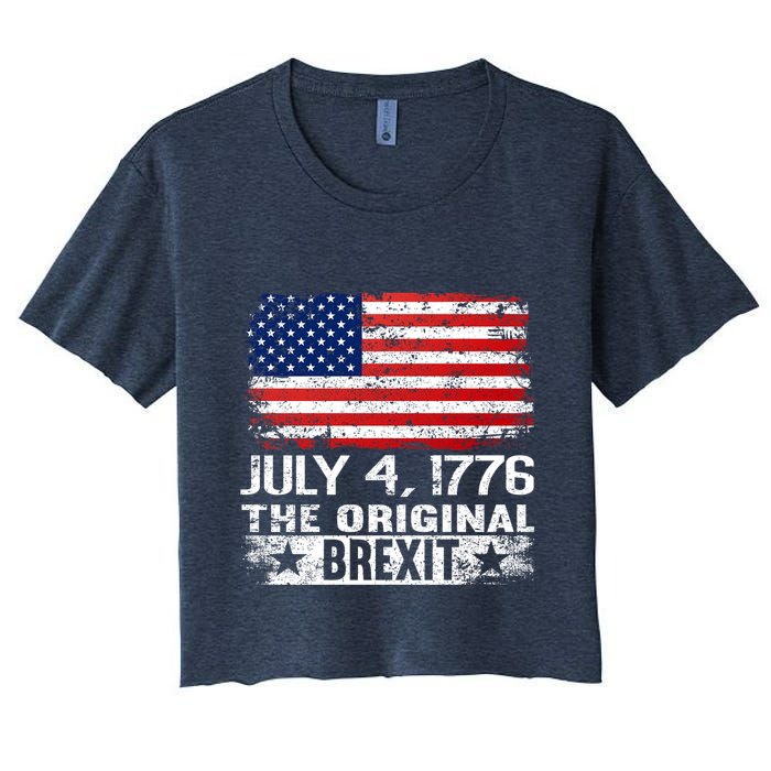 July 4 1776 Original Brexit Independence Day Women's Crop Top Tee