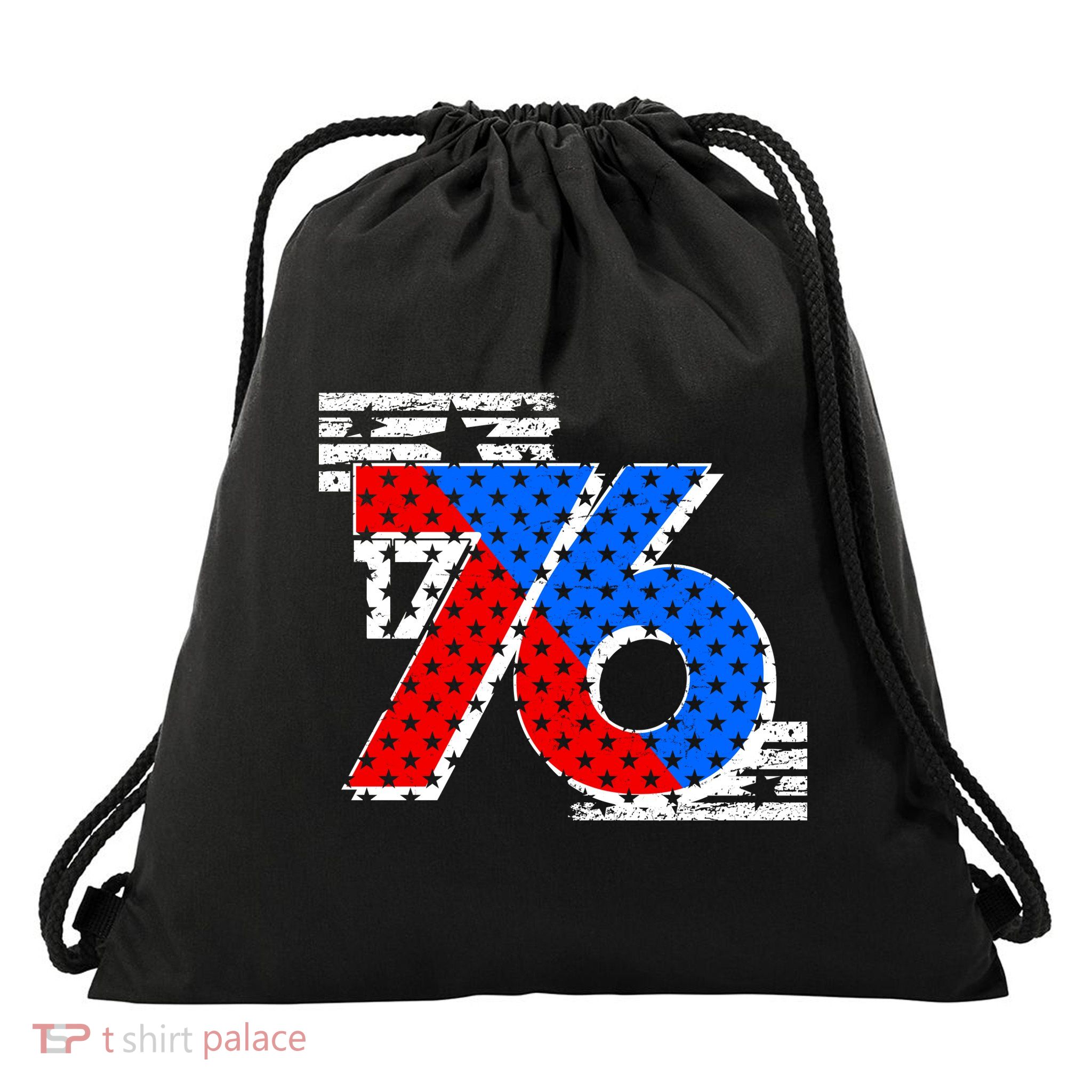 July 4th 1776 Stars And Stripes Drawstring Bag