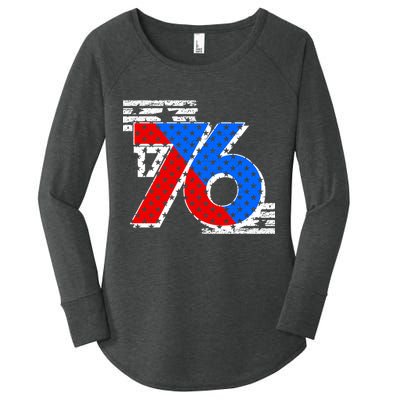 July 4th 1776 Stars And Stripes Women's Perfect Tri Tunic Long Sleeve Shirt