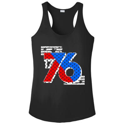 July 4th 1776 Stars And Stripes Ladies PosiCharge Competitor Racerback Tank