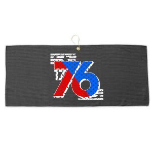 July 4th 1776 Stars And Stripes Large Microfiber Waffle Golf Towel