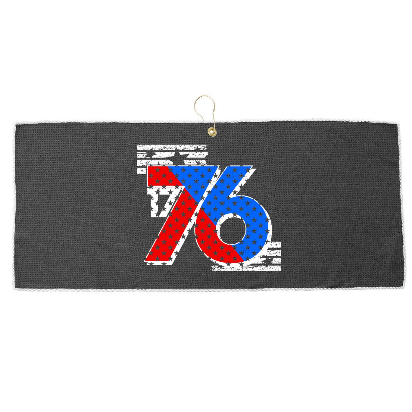 July 4th 1776 Stars And Stripes Large Microfiber Waffle Golf Towel