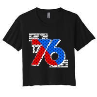 July 4th 1776 Stars And Stripes Women's Crop Top Tee