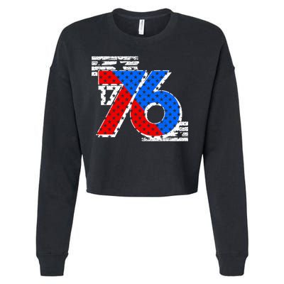 July 4th 1776 Stars And Stripes Cropped Pullover Crew