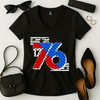 July 4th 1776 Stars And Stripes Women's V-Neck T-Shirt