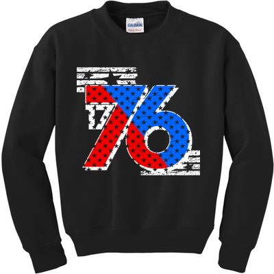 July 4th 1776 Stars And Stripes Kids Sweatshirt