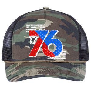 July 4th 1776 Stars And Stripes Retro Rope Trucker Hat Cap