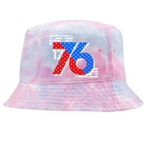 July 4th 1776 Stars And Stripes Tie-Dyed Bucket Hat