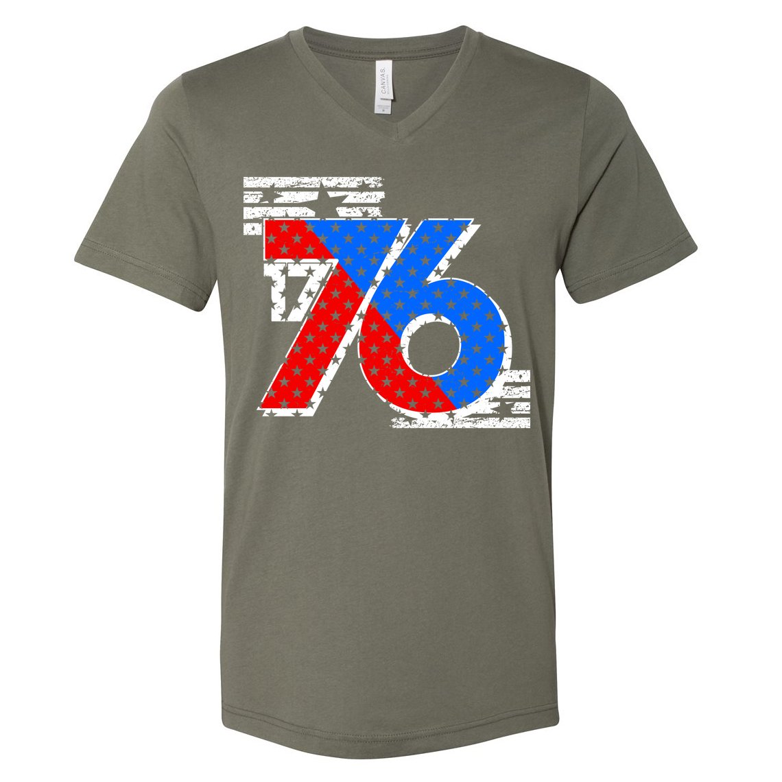 July 4th 1776 Stars And Stripes V-Neck T-Shirt