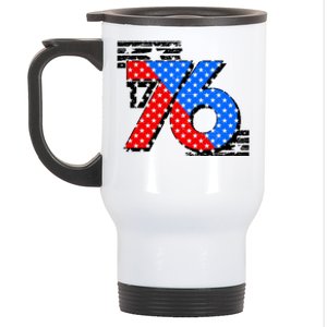 July 4th 1776 Stars And Stripes Stainless Steel Travel Mug