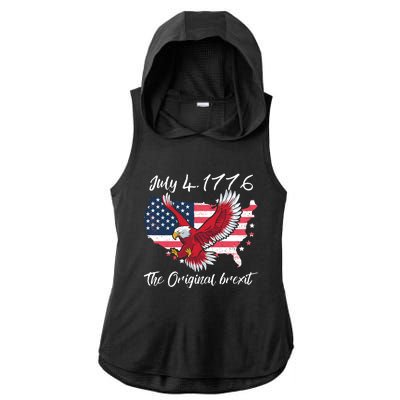 July 4 1776 Original Brexit Independence Day Ladies PosiCharge Tri-Blend Wicking Draft Hoodie Tank