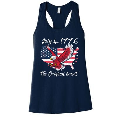 July 4 1776 Original Brexit Independence Day Women's Racerback Tank