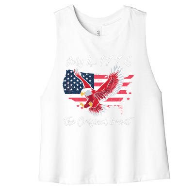 July 4 1776 Original Brexit Independence Day Women's Racerback Cropped Tank