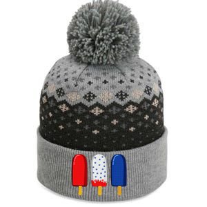 July 4th American Flag Popsicle The Baniff Cuffed Pom Beanie