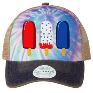 July 4th American Flag Popsicle Legacy Tie Dye Trucker Hat