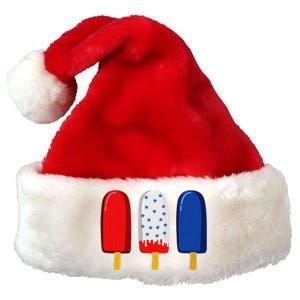 July 4th American Flag Popsicle Premium Christmas Santa Hat