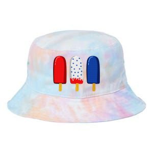 July 4th American Flag Popsicle Tie Dye Newport Bucket Hat