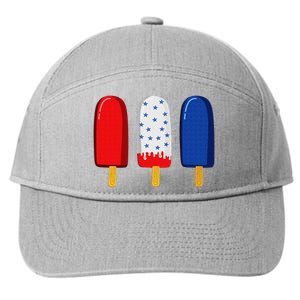 July 4th American Flag Popsicle 7-Panel Snapback Hat