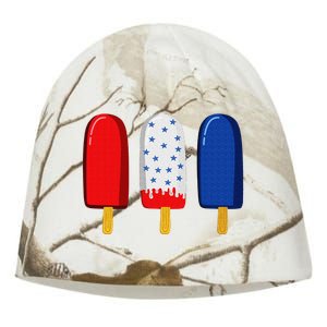 July 4th American Flag Popsicle Kati - Camo Knit Beanie