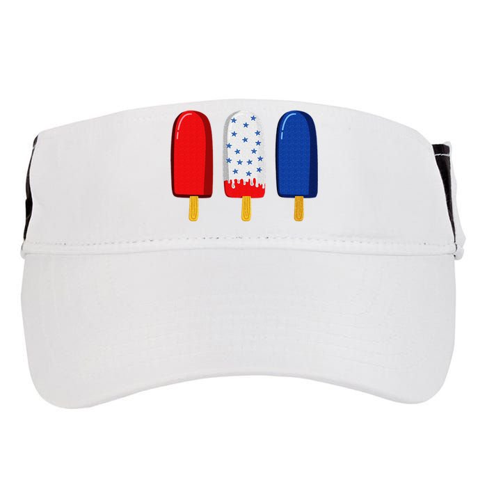 July 4th American Flag Popsicle Adult Drive Performance Visor