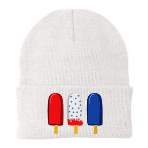 July 4th American Flag Popsicle Knit Cap Winter Beanie