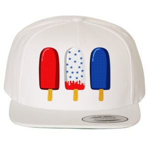 July 4th American Flag Popsicle Wool Snapback Cap