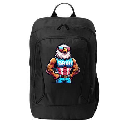 July 4th Bruh Eagle American Flag City Backpack