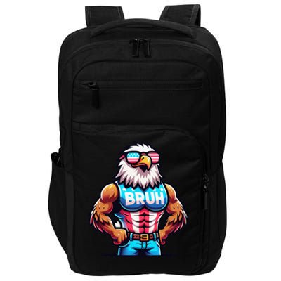 July 4th Bruh Eagle American Flag Impact Tech Backpack