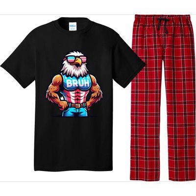 July 4th Bruh Eagle American Flag Pajama Set