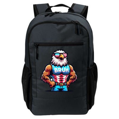 July 4th Bruh Eagle American Flag Daily Commute Backpack