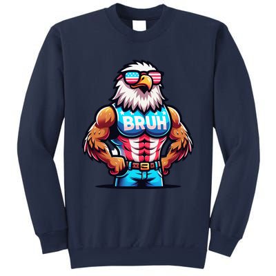 July 4th Bruh Eagle American Flag Sweatshirt