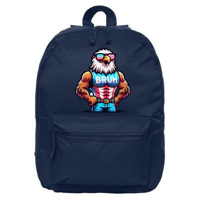 July 4th Bruh Eagle American Flag 16 in Basic Backpack