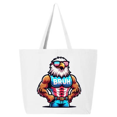 July 4th Bruh Eagle American Flag 25L Jumbo Tote